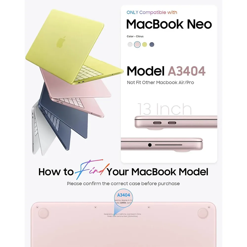 WiWU รุ่น iShied Ultra Thin - เคส MacBook Neo 13" (A18/2026) - สี Citrus 11 WiWU รุ่น iShied Ultra Thin - เคส MacBook Neo 13" (A18/2026) - สี Citrus - Image 11