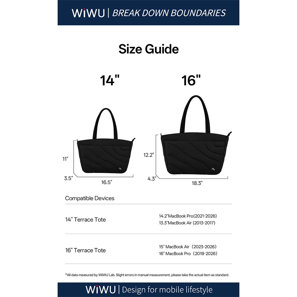 WiWU รุ่น Terrace Tote - กระเป๋าถือ ขนาด 14" - สี Light Grey 15 WiWU รุ่น Terrace Tote - กระเป๋าถือ ขนาด 14" - สี Light Grey - Image 15