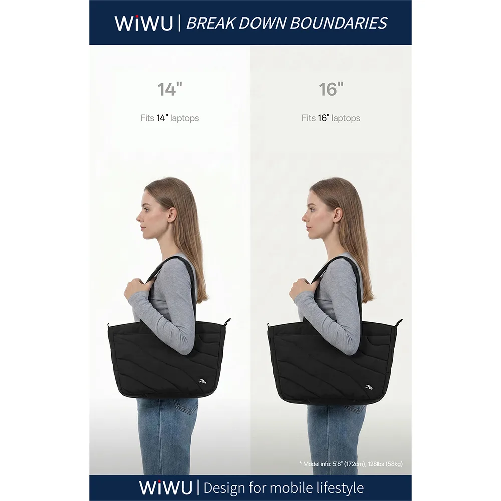 WiWU รุ่น Terrace Tote - กระเป๋าถือ ขนาด 14" - สี Light Grey 13 WiWU รุ่น Terrace Tote - กระเป๋าถือ ขนาด 14" - สี Light Grey - Image 13