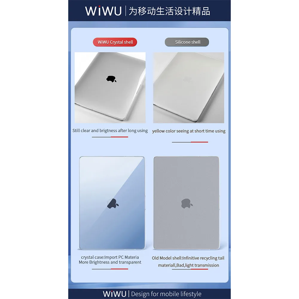WiWU รุ่น Crystal Shield - เคส MacBook Neo 13" (A18/2026) - สี Clear 12 WiWU รุ่น Crystal Shield - เคส MacBook Neo 13" (A18/2026) - สี Clear - Image 12