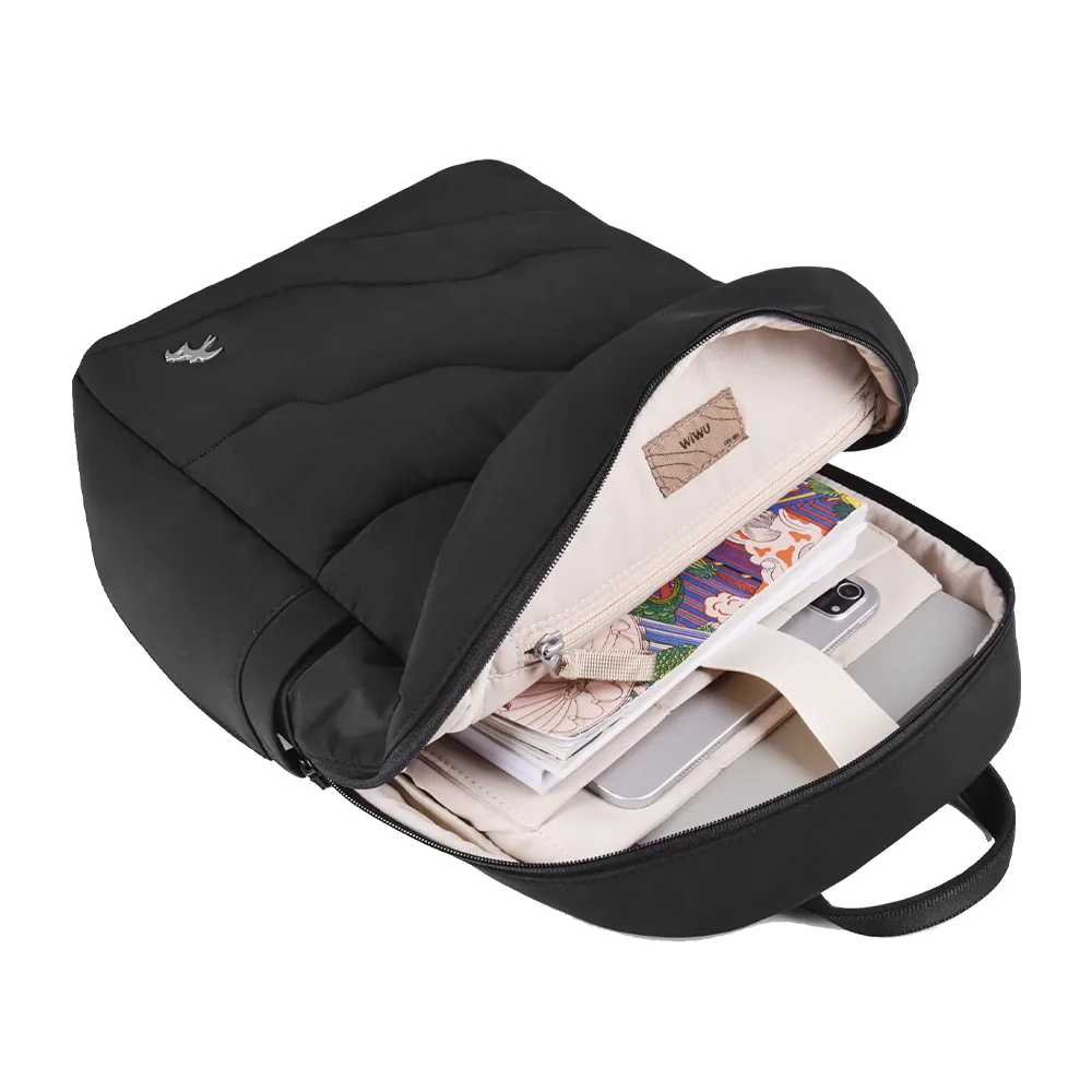 WiWU รุ่น Terrace Backpack - กระเป๋าเป้สะพายหลัง - สี Black 6 WiWU รุ่น Terrace Backpack - กระเป๋าเป้สะพายหลัง - สี Black - Image 6