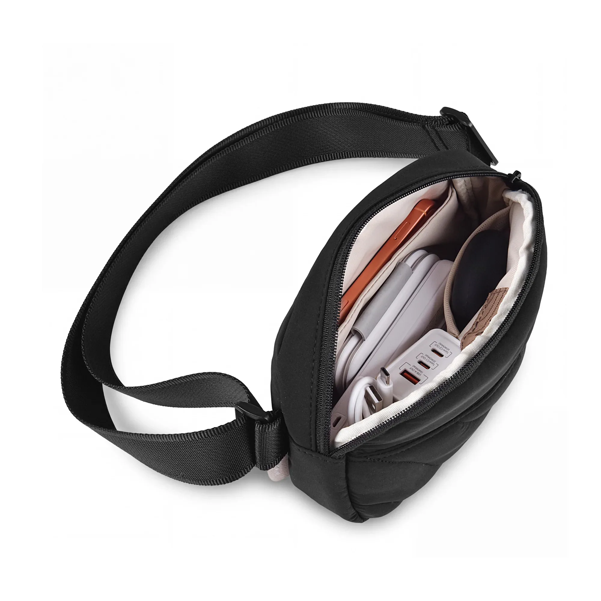 WiWU รุ่น Terrace Crossbody Bag - กะเป๋าะพายข้าง - สี Black 6 WiWU รุ่น Terrace Crossbody Bag - กะเป๋าะพายข้าง - สี Black - Image 6