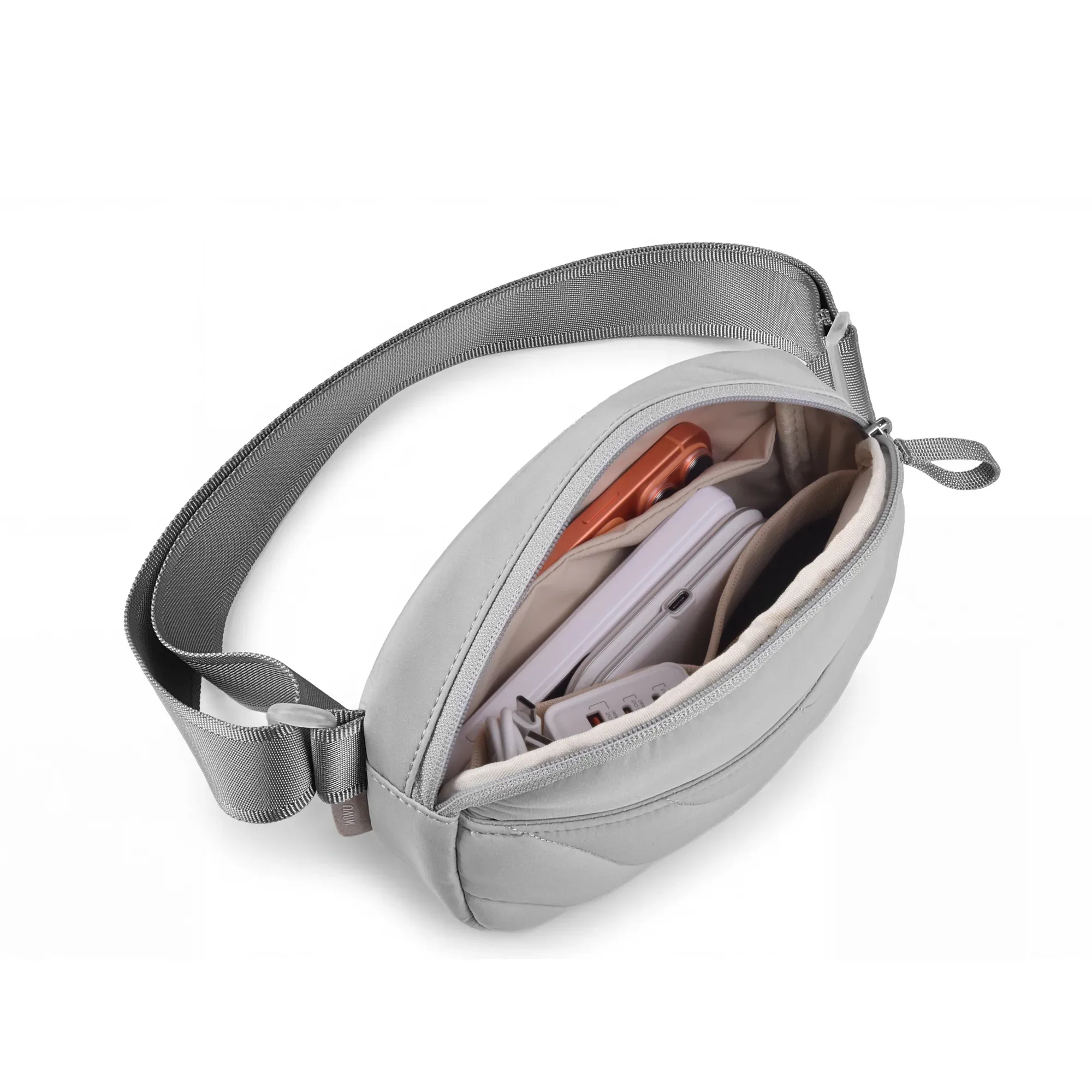 WiWU รุ่น Terrace Crossbody Bag - กะเป๋าะพายข้าง - สี Light Grey 6 WiWU รุ่น Terrace Crossbody Bag - กะเป๋าะพายข้าง - สี Light Grey - Image 6