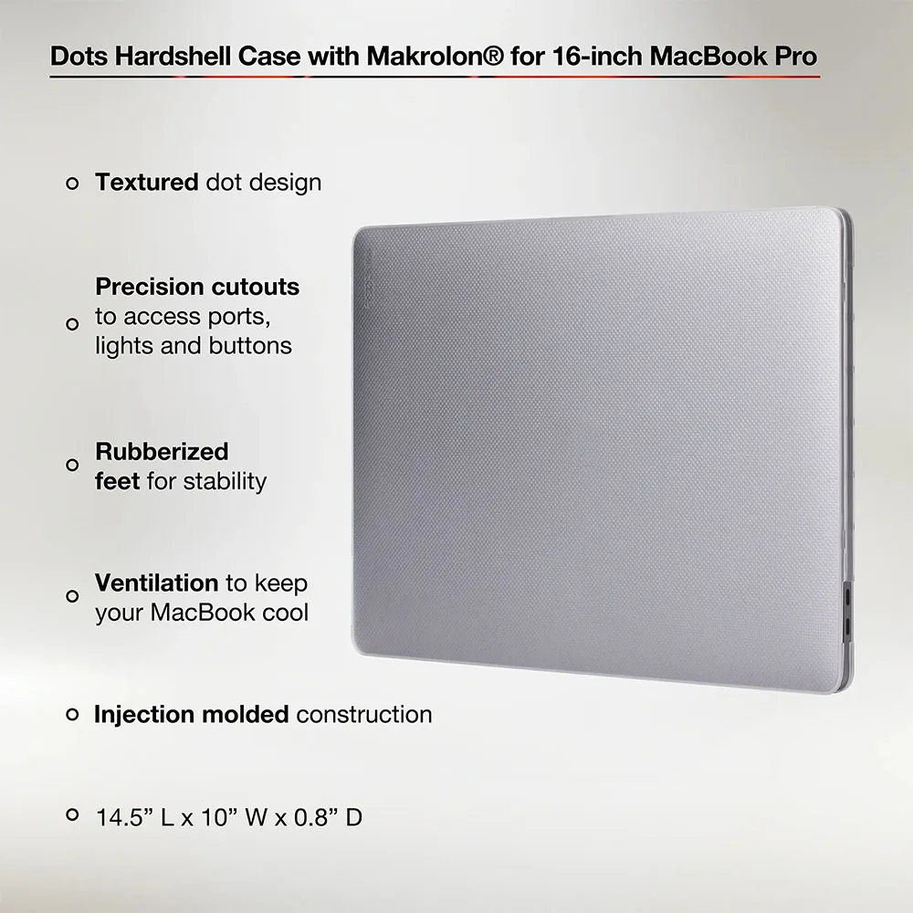 Incase รุ่น Hardshell Dots with Makrolon® - เคส MacBook Pro 14" (2021/M3/M4) - สี Clear 3 Incase รุ่น Hardshell Dots with Makrolon® - เคส MacBook Pro 14" (2021/M3/M4) - สี Clear - Image 3