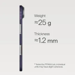 Pitaka รุ่น Sakura Hours Edge Case - เคส iPhone 17 Air - สี Twilight Violet 10 Pitaka รุ่น Sakura Hours Edge Case - เคส iPhone 17 Air - สี Twilight Violet