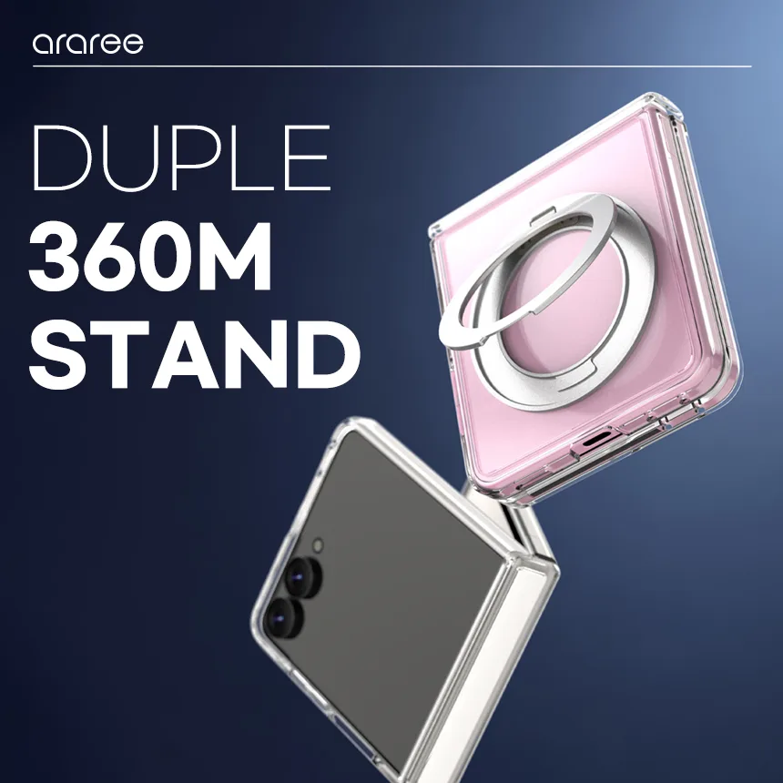 Araree รุ่น Duple 360 M Stand - เคส Galaxy Z Flip 8 - สี Clear 2 Araree รุ่น Duple 360 M Stand - เคส Galaxy Z Flip 8 - สี Clear - Image 2