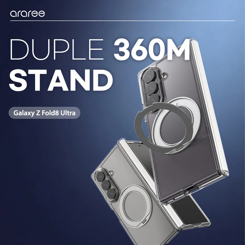 Araree รุ่น Duple 360 M Stand - เคส Galaxy Z Fold 8 Ultra - สี Clear 3 Araree รุ่น Duple 360 M Stand - เคส Galaxy Z Fold 8 Ultra - สี Clear - Image 3
