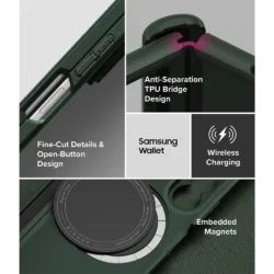 Ringke รุ่น Onyx Flap Magnetic - เคส Galaxy Z Fold 8 Ultra - สี Dark Green