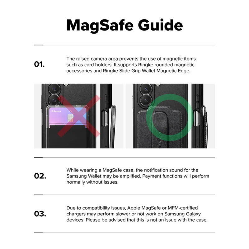 Ringke รุ่น Onyx Flap Magnetic - เคส Galaxy Z Fold 8 Ultra - สี Black