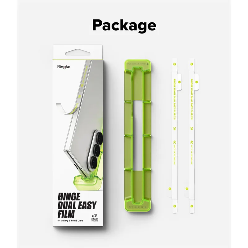 Ringke รุ่น Hinge Dual Easy Film - ฟิล์มแกนพับ Galaxy Z Fold 8 Ultra (ฟิล์ม2ชิ้น)
