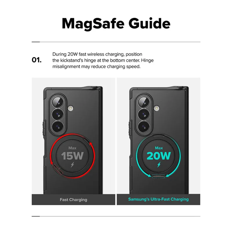 Ringke รุ่น Alles - เคส Galaxy Z Fold 8 Ultra - สี Black