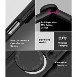 Ringke รุ่น Onyx Flap Magnetic - เคส Galaxy Z Fold 8 Ultra - สี Black