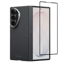 Pitaka รุ่น Edge Case (Aaron Button) - เซ็ตเคสและฟิล์ม Galaxy Z Fold 8 Ultra - สี Black/Grey - Image 2