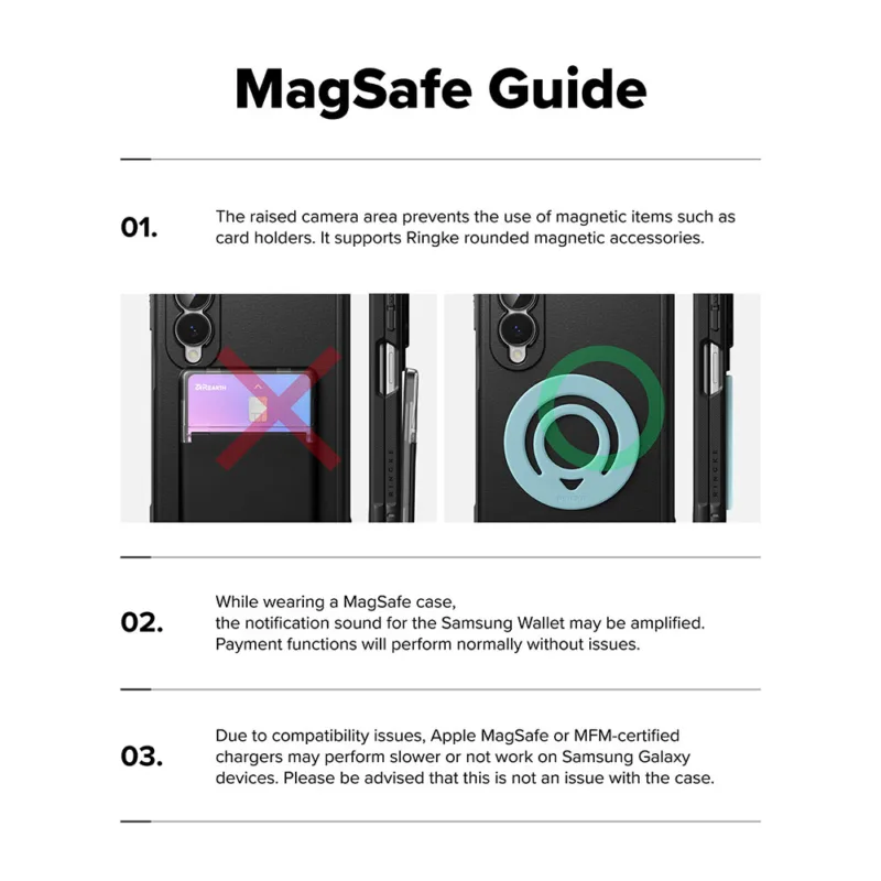 Ringke รุ่น Onyx Flap Magnetic - เคส Galaxy Z Fold 8 - สี Black