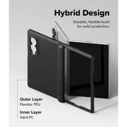 Ringke รุ่น Onyx Flap Magnetic - เคส Galaxy Z Fold 8 - สี Black