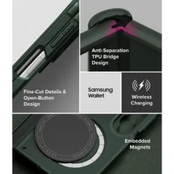 Ringke รุ่น Onyx Flap Magnetic - เคส Galaxy Z Fold 8 - สี Dark Green