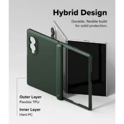 Ringke รุ่น Onyx Flap Magnetic - เคส Galaxy Z Fold 8 - สี Dark Green