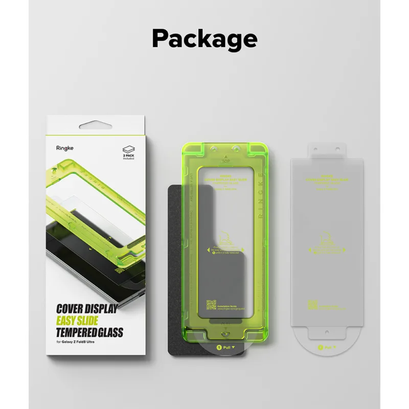 Ringke รุ่น Easy Slide Tempered Glass - ฟิล์มกระจก Galaxy Z Fold 8 Ultra (ฟิล์ม2ชิ้น)