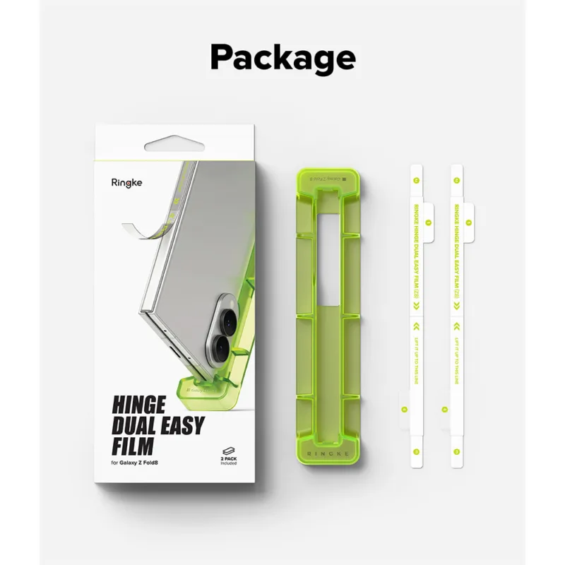 Ringke รุ่น Hinge Dual Easy Film - ฟิล์มกระจก Galaxy Z Fold 8 (ฟิล์ม2ชิ้น)