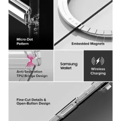 Ringke รุ่น Fusion Flap Magnetic - เคส Galaxy Z Flip 8 - สี Clear