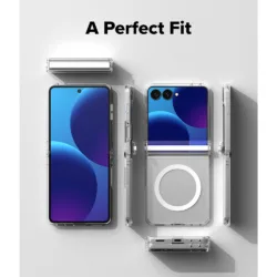Ringke รุ่น Fusion Flap Magnetic - เคส Galaxy Z Flip 8 - สี Clear