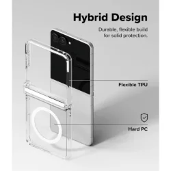 Ringke รุ่น Fusion Flap Magnetic - เคส Galaxy Z Flip 8 - สี Clear