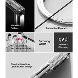 Ringke รุ่น Fusion Flap Magnetic - เคส Galaxy Z Fold 8 - สี Clear