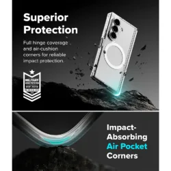 Ringke รุ่น Fusion Flap Magnetic - เคส Galaxy Z Fold 8 Ultra - สี Clear