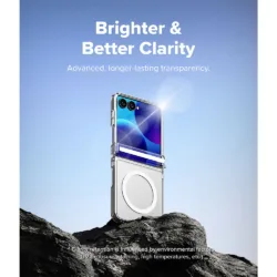 Ringke รุ่น Fusion Flap Magnetic - เคส Galaxy Z Flip 8 - สี Clear