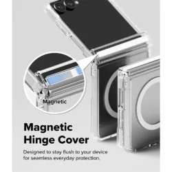 Ringke รุ่น Fusion Flap Magnetic - เคส Galaxy Z Flip 8 - สี Clear