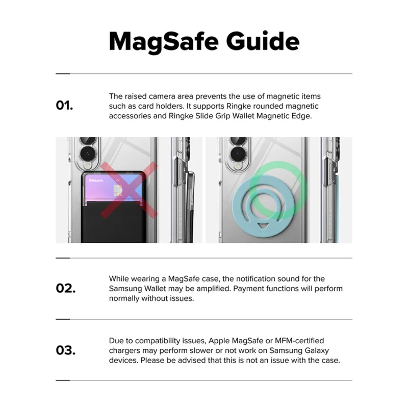 Ringke รุ่น Fusion Flap Magnetic - เคส Galaxy Z Fold 8 - สี Clear