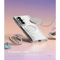 Ringke รุ่น Fusion Flap Magnetic - เคส Galaxy Z Fold 8 Ultra - สี Clear