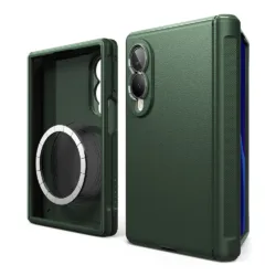 Ringke รุ่น Onyx Flap Magnetic - เคส Galaxy Z Fold 8 - สี Dark Green