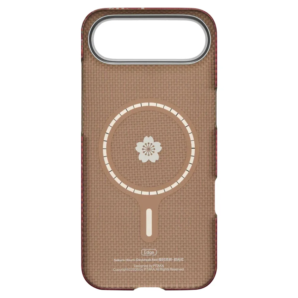 Pitaka รุ่น Sakura Hours Edge Case - เคส iPhone 17 Air - สี Daybreak Red 3 Pitaka รุ่น Sakura Hours Edge Case - เคส iPhone 17 Air - สี Daybreak Red - Image 3