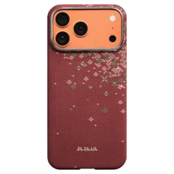 Pitaka รุ่น Sakura Hours Edge Case - เคส iPhone 17 Pro Max - สี Daybreak Red