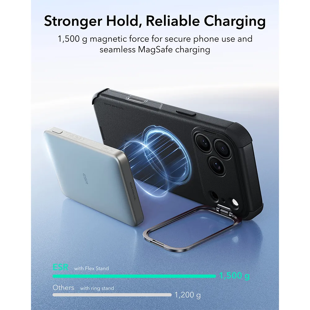 ESR รุ่น Cyber Tough Stash Stand (Camera Control) - เคส iPhone 18 Pro / 17 Pro - สี Black 6 ESR รุ่น Cyber Tough Stash Stand (Camera Control) - เคส iPhone 18 Pro / 17 Pro - สี Black - Image 6