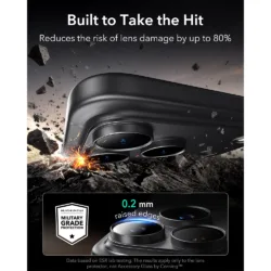 ESR รุ่น Armorite® Pro Full Coverage Camera Lens - กระจกเลนส์กล้อง iPhone 18 Pro Max 19 ESR รุ่น Armorite® Pro Full Coverage Camera Lens - กระจกเลนส์กล้อง iPhone 18 Pro Max