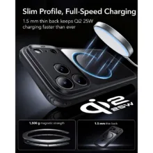ESR รุ่น Classic Hybrid (Camera Control) - เซ็ตเคส iPhone 18 Pro / 17 Pro - สี Clear Black - Image 4