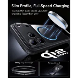 ESR รุ่น Classic Hybrid (Camera Control) - เคส iPhone 18 Pro / 17 Pro - สี Clear Black 10 ESR รุ่น Classic Hybrid (Camera Control) - เคส iPhone 18 Pro / 17 Pro - สี Clear Black