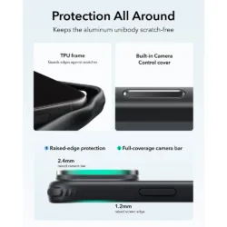 ESR รุ่น Classic Hybrid Stash Stand (Camera Control) - เคส iPhone 18 Pro / 17 Pro - สี Clear Black 9 ESR รุ่น Classic Hybrid Stash Stand (Camera Control) - เคส iPhone 18 Pro / 17 Pro - สี Clear Black