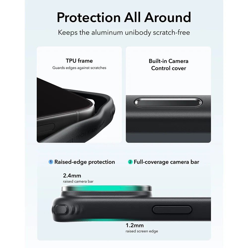 ESR รุ่น Classic Hybrid Stash Stand (Camera Control) - เคส iPhone 18 Pro / 17 Pro - สี Clear Black 3 ESR รุ่น Classic Hybrid Stash Stand (Camera Control) - เคส iPhone 18 Pro / 17 Pro - สี Clear Black - Image 3
