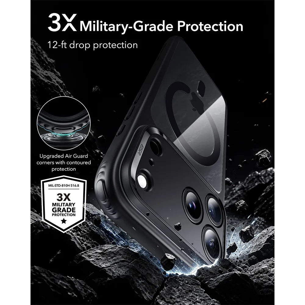 ESR รุ่น Classic Hybrid (Camera Control) - เคส iPhone 18 Pro / 17 Pro - สี Clear Black 3 ESR รุ่น Classic Hybrid (Camera Control) - เคส iPhone 18 Pro / 17 Pro - สี Clear Black - Image 3