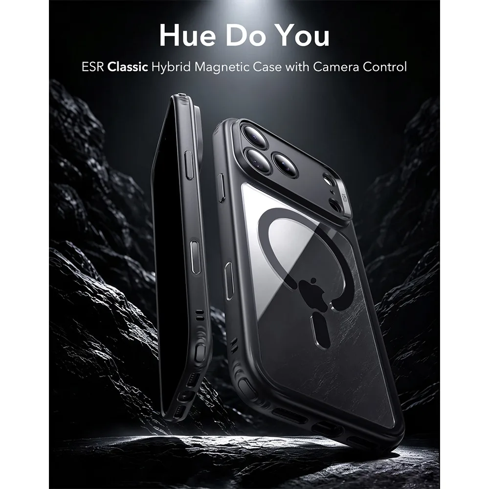 ESR รุ่น Classic Hybrid (Camera Control) - เคส iPhone 18 Pro / 17 Pro - สี Clear Black 2 ESR รุ่น Classic Hybrid (Camera Control) - เคส iPhone 18 Pro / 17 Pro - สี Clear Black - Image 2