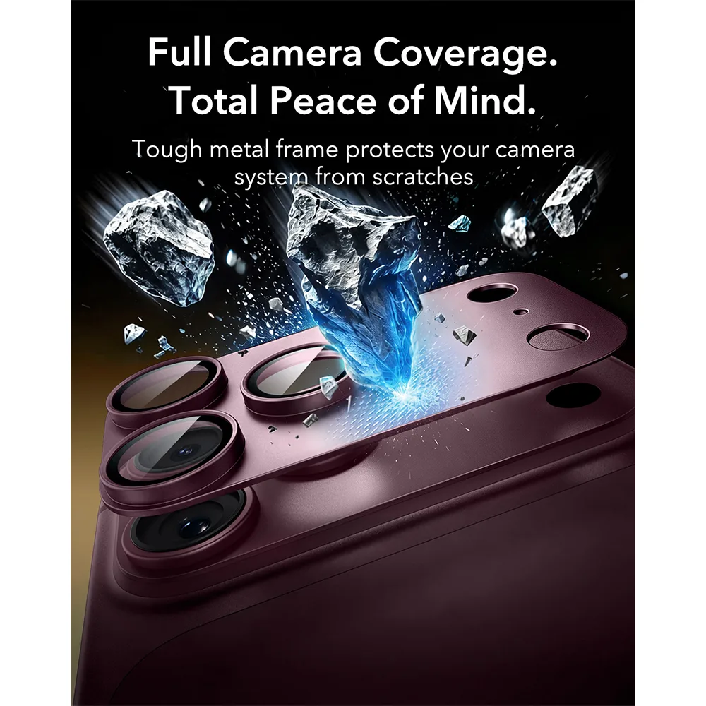 ESR รุ่น Armorite® Pro Full Coverage Camera Lens - กระจกเลนส์กล้อง iPhone 18 Pro Max 9 ESR รุ่น Armorite® Pro Full Coverage Camera Lens - กระจกเลนส์กล้อง iPhone 18 Pro Max - Image 9