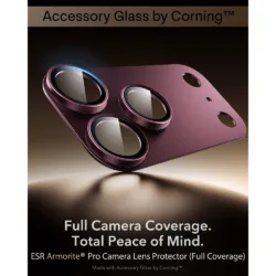 ESR รุ่น Armorite® Pro Full Coverage Camera Lens - กระจกเลนส์กล้อง iPhone 18 Pro Max 15 ESR รุ่น Armorite® Pro Full Coverage Camera Lens - กระจกเลนส์กล้อง iPhone 18 Pro Max