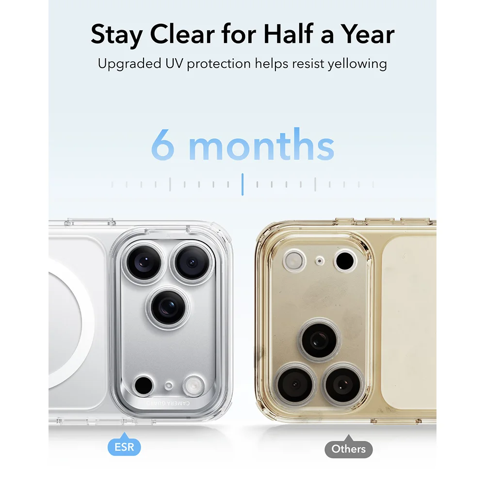 ESR รุ่น Classic Hybrid Stash Stand (Camera Control) - เคส iPhone 18 Pro / 17 Pro - สี Clear Black 5 ESR รุ่น Classic Hybrid Stash Stand (Camera Control) - เคส iPhone 18 Pro / 17 Pro - สี Clear Black - Image 5