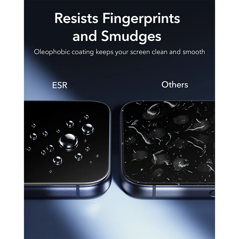 ESR รุ่น UltraFit Armorite® Screen Protector - ฟิล์มกระจก iPhone 18 Pro (แพ็ค 2 ชิ้น) 4 ESR รุ่น UltraFit Armorite® Screen Protector - ฟิล์มกระจก iPhone 18 Pro (แพ็ค 2 ชิ้น) - Image 4