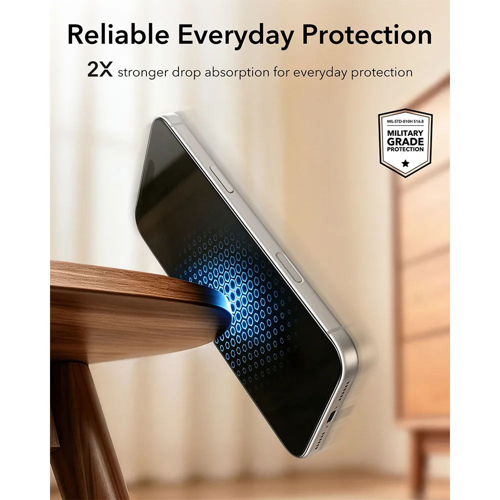 ESR รุ่น UltraFit Classic Screen Protector – ฟิล์มกระจก iPhone 18 Pro Max (แพ็ค 2 ชิ้น) 7 ESR รุ่น UltraFit Classic Screen Protector – ฟิล์มกระจก iPhone 18 Pro Max (แพ็ค 2 ชิ้น) - Image 7