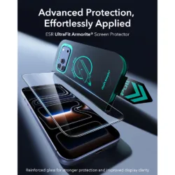ESR รุ่น UltraFit Armorite® Screen Protector - ฟิล์มกระจก iPhone 18 Pro (แพ็ค 2 ชิ้น) 9 ESR รุ่น UltraFit Armorite® Screen Protector - ฟิล์มกระจก iPhone 18 Pro (แพ็ค 2 ชิ้น)