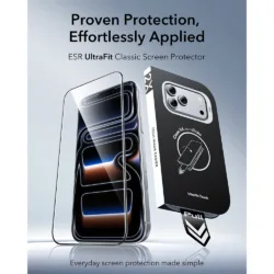 ESR รุ่น UltraFit Classic Screen Protector – ฟิล์มกระจก iPhone 18 Pro Max (แพ็ค 2 ชิ้น) 8 ESR รุ่น UltraFit Classic Screen Protector – ฟิล์มกระจก iPhone 18 Pro Max (แพ็ค 2 ชิ้น)